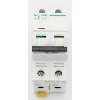 Schneider Electric - Schutzschalter Acti9 iC60H, 2P, 1A, C curve, 10000A (IEC/EN 60898-1), 70kA (IEC/EN 60947-2)-Beschreibung lesen