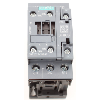 Siemens - Leistungsschütz, AC-3e/AC-3, 32 A, 15 kW / 400 V, 3-polig, DC 24 V, Hilfskontakte: 1 S + 1 Ö, Schraubanschluss-Beschreibung lesen