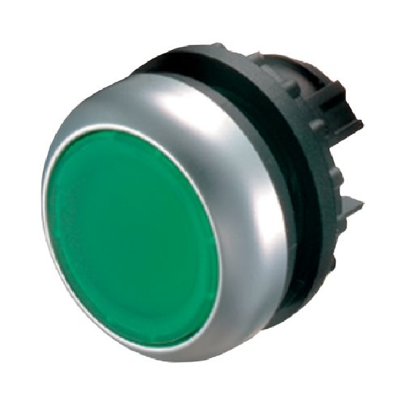 Eaton - M22-DL-G - Leuchtdrucktaste, RMQ-Titan, flach, tastend, grün, unbeschriftet, Frontring Titan-Beschreibung lesen
