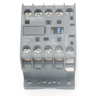Leistungsschütz LP1K 3p, +1S, 4 kW, 9 A, 400 V AC3, Spule 24 V DC-Beschreibung lesen