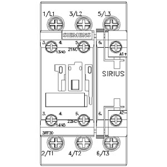 Siemens - Leistungsschütz, AC-3e/AC-3, 9 A, 4 kW / 400 V, 3-polig-Beschreibung lesen