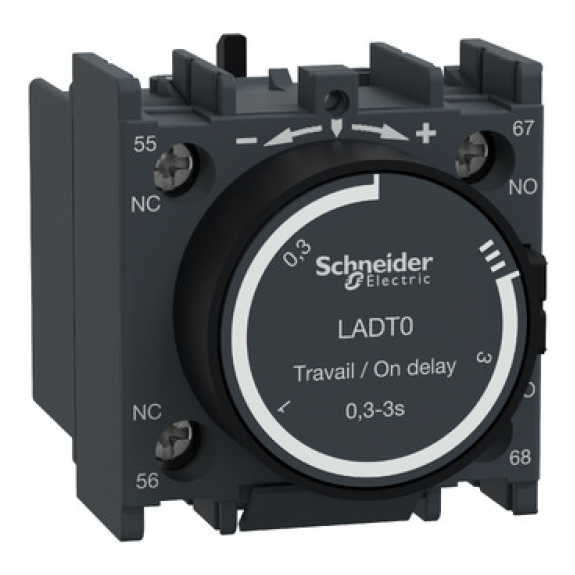 Schneider - Zeitblock, anzugsverzögert, 1S+1Ö, 0,10-3,00s, Schraubanschluss-Beschreibung lesen