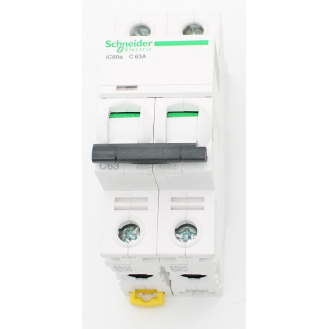 Schneider Electric - Schutzschalter Acti9 iC60a, 2P, 63 A, C curve, 4500 A (IEC 60898-1), 6 kA (IEC 60947-2)-Beschreibung lesen