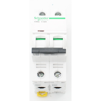 Schneider Electric - Shutzschalter, Acti9 iC60a, 2-polig, 32 A, C-Kurve, 4500 A (IEC 60898-1), 6 kA (IEC 60947-2)-Beschreibung lesen