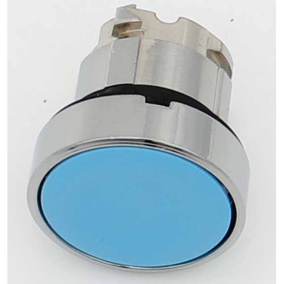 Schneider Electric - Drucktaster, Frontelement, Harmony XB4, Metall, 22mm, blau, unbeschriftet, tastend-Beschreibung lesen