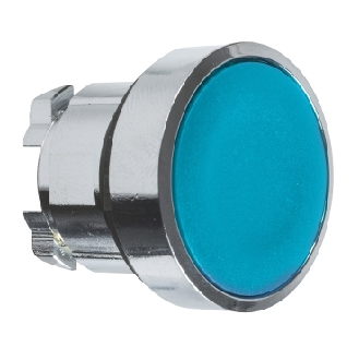 Schneider Electric - Drucktaster, Frontelement, Harmony XB4, Metall, 22mm, blau, unbeschriftet, tastend-Beschreibung lesen