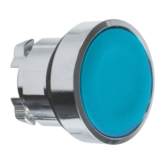 Schneider Electric - Drucktaster, Frontelement, Harmony XB4, Metall, 22mm, blau, unbeschriftet, tastend-Beschreibung lesen