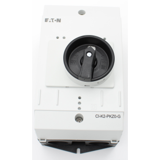 Eaton - CI-K2-PKZ0-G - Isolierstoffgehäuse CI-K2, H x B x T = 160 x 100 x 130 mm, für PKZ0, + Drehgriff, schwarz/grau-Beschreibung lesen