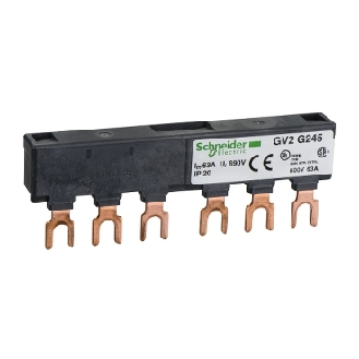 Schneider Electric - Drehstrom-Sammelschienensystem, 63A, 2Abgangsstellen, 45mm Abstand-Beschreibung lesen