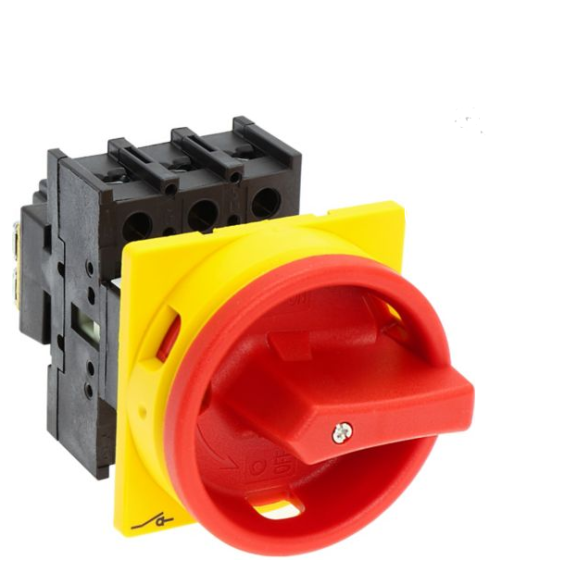 Eaton - P1-25/EA/SVB - Hauptschalter, P1, 25 A, Einbau, 3-polig, NOT-AUS-Funktion, Drehgriff rot, Sperrkranz gelb-Beschreibung lesen
