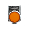 Schneider Electric - Leuchtdrucktaster, Harmony XB4, Metall, 22mm, orange, unbeschriftet, univ. LED, glatte Kalotte