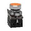 Schneider Electric - Leuchtdrucktaster, Harmony XB4, Metall, 22mm, orange, unbeschriftet, univ. LED, glatte Kalotte