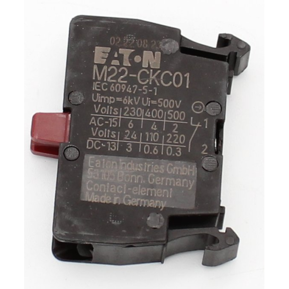Eaton - M22-CKC01 - Kontaktelement, Cage Clamp, Bodenbefestigung, 1 Ö-Beschreibung lesen