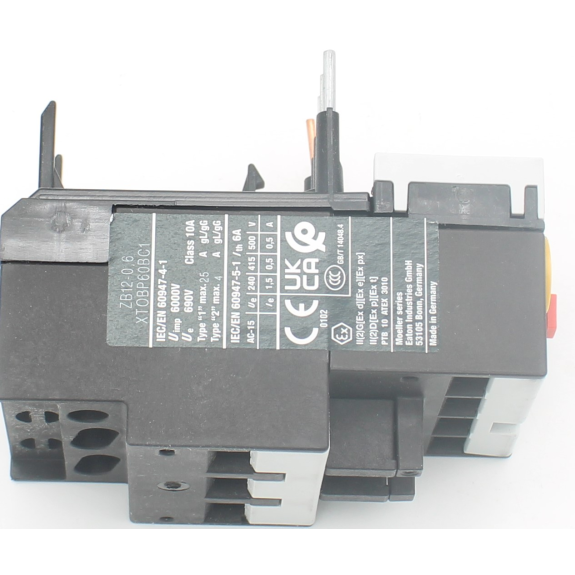 Eaton - ZB12-0,6 - Motorschutzrelais, ZB12, Ir= 0.4 - 0.6 A, 1 S, 1 Ö, Direktanbau, IP20-Beschreibung lesen
