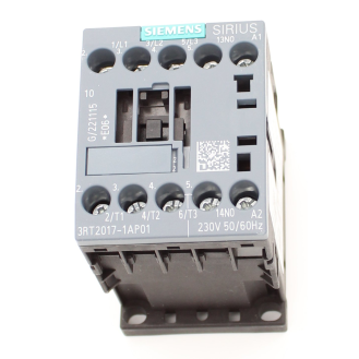 Siemens - Leistungsschütz, AC-3e/AC-3, 12 A, 5,5 kW / 400 V, 3-polig, AC 230 V, 50/60 Hz, Hilfskontakte: 1 S-Beschreibung lesen