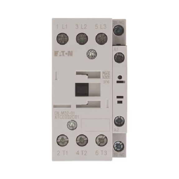 Eaton - DILM32-01(RDC24) - Leistungsschütz, 3-polig, 380 V 400 V 15 kW, 1 Ö, RDC 24: 24 - 27 V DC-Beschreibung lesen