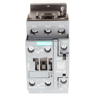 Siemens - Leistungsschütz, AC-3e/AC-3, 17 A, 7,5 kW / 400 V, 3-polig, AC 230 V, 50 Hz, Hilfskontakte: 1 S + 1 Ö-Beschreibung lesen