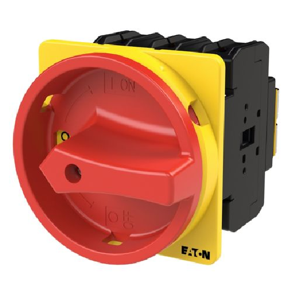 Eaton - P3-63/EA/SVB - Hauptschalter, P3, 63 A, Einbau, 3-polig, NOT-AUS-Funktion, Drehgriff rot, Sperrkranz gelb-Beschreibung lesen