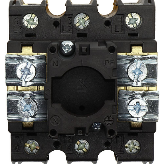 Eaton - P3-63/EA/SVB - Hauptschalter, P3, 63 A, Einbau, 3-polig, NOT-AUS-Funktion, Drehgriff rot, Sperrkranz gelb-Beschreibung lesen