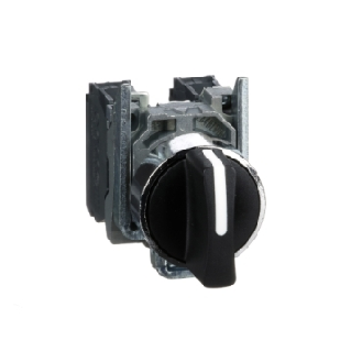 Schneider Electric - Wahlschalter, Harmony XB4, Metall, 22mm, schwarz, 3 Stellungen, rastend, 2S-Beschreibung lesen