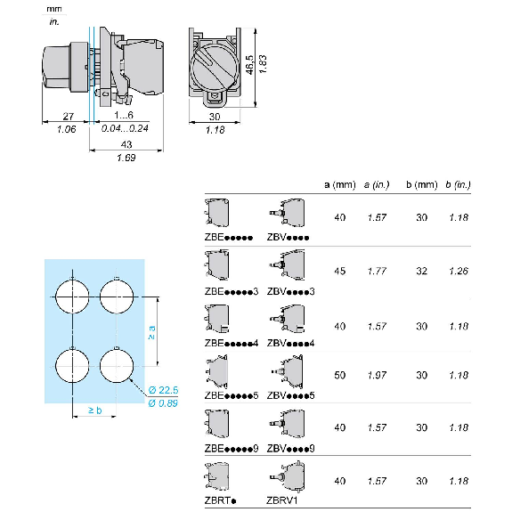 Schneider Electric - Wahlschalter, Harmony XB4, Metall, 22mm, schwarz, 3 Stellungen, rastend, 2S-Beschreibung lesen
