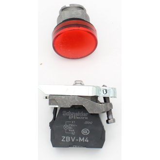 Leuchtmelder Harmony XB4, Metall, 22mm, rot, universelle LED, glatte Kalotte-Beschreibung lesen
