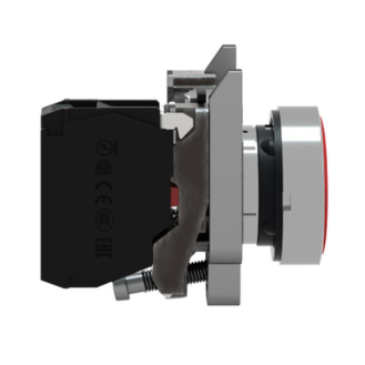 Schneider Electric - Drucktaster, Harmony XB4, Metall, 22mm, rot, unbeschriftet, tastend, Schraubklemme, 1Ö-Beschreibung lesen