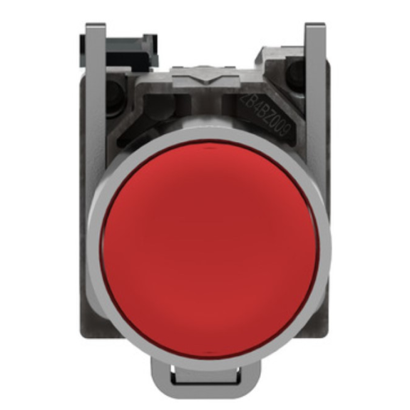 Schneider Electric - Drucktaster, Harmony XB4, Metall, 22mm, rot, unbeschriftet, tastend, Schraubklemme, 1Ö-Beschreibung lesen