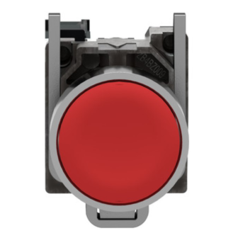Schneider Electric - Drucktaster, Harmony XB4, Metall, 22mm, rot, unbeschriftet, tastend, Schraubklemme, 1Ö-Beschreibung lesen