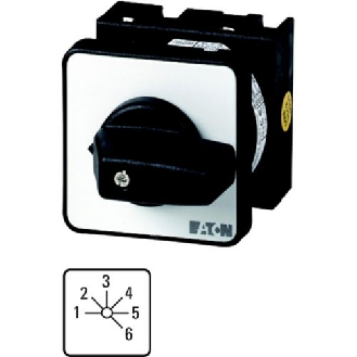 Eaton - T0-3-8233/E - Stufenschalter, T0, 20 A, Einbau, 3 Baueinheit(en), Kontakte: 6, 45 °, rastend-Beschreibung lesen