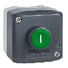 Schneider Electric - Aufbaugehäuse, Harmony XALD, Kunststoff, dunkelgrau, 1 Drucktaster, grün, I, 22mm, 1S
