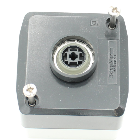 Schneider Electric - Aufbaugehäuse, Harmony XALD, Kunststoff, dunkelgrau, 1 Drucktaster, grün, I, 22mm, 1S-Beschreibung lesen