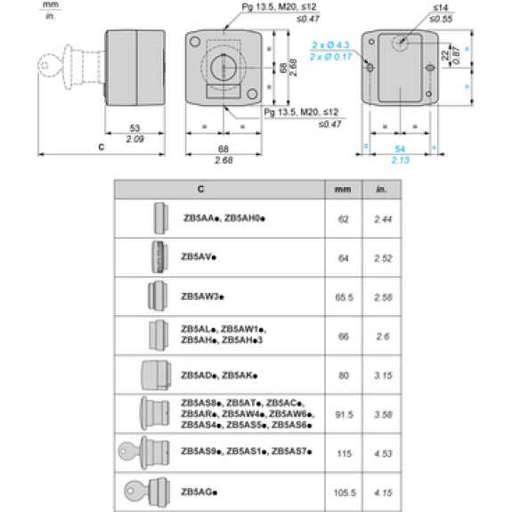 Schneider Electric - Aufbaugehäuse, Harmony XALD, Kunststoff, dunkelgrau, 1 Drucktaster, grün, I, 22mm, 1S-Beschreibung lesen