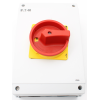 Eaton - P3-63/I4/SVB - Hauptschalter, P3, 63 A, Aufbau, 3-polig, NOT-AUS-Funktion, Drehgriff rot, Sperrkranz gelb