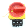 Eaton - P1-32/V/SVB - Hauptschalter, P1, 32 A, Zwischenbau, 3-polig, NOT-AUS-Funktion, Drehgriff rot, Sperrkranz gelb
