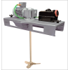 Agitatore Pmix IBC ATEX, 200 giri/min, 0,75 kW, con turbina STIL PP e sezionatore ATEX 2GD.