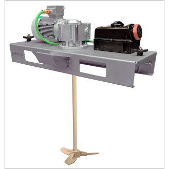 Agitatore Pmix IBC ATEX, 200 giri/min, 0,75 kW, con turbina STIL PP e sezionatore ATEX 2GD.-Leggi tutto