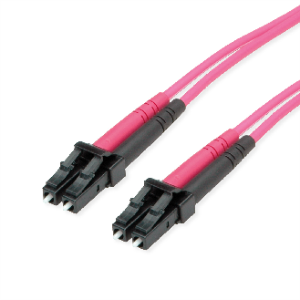 LWL Rangierkabel 2x G50/125 OM4, 1x LC Duplex - 1x LC Duplex, violett, 5 m-Beschreibung lesen
