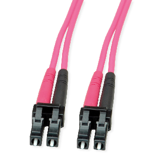 LWL Rangierkabel 2x G50/125 OM4, 1x LC Duplex - 1x LC Duplex, violett, 5 m-Beschreibung lesen