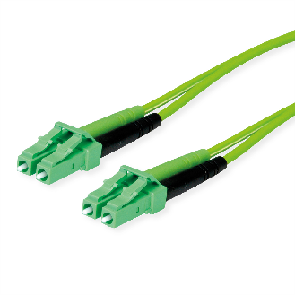 Cordon FO 2x G50/125 OM5, 1x LC Duplex - 1x LC Duplex, vert, 2 m-Lire la description