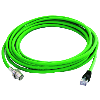 Câble de liaison STX M12x1-RJ-45 VL codé X Cat.6A, 3 m-Lire la description