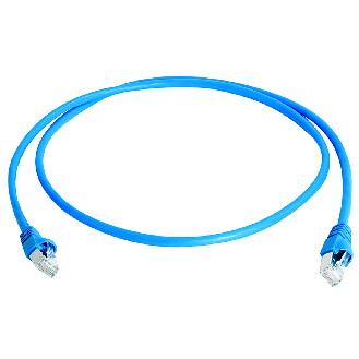 Mini Patchkabel S/FTP Cat.6A MP8 FS500 LSZH 1:1 blau 1,5 m-Beschreibung lesen