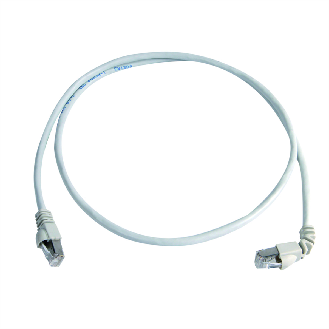 Patchkabel S/FTP Cat.6A MP8 FS500 LSZH 1x90° 1:1 weiß 2 m-Beschreibung lesen