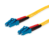 LWL Rangierkabel 2x E9/125 OS2, 1x LC Duplex - 1x LC Duplex, gelb, 5 m