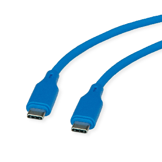 USB 2.0 Kabel, Typ C-C, ST/ST, Silikon, 60W, blau, 1 m-Beschreibung lesen