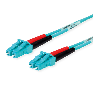 LWL Rangierkabel 2x G50/125 OM3, 1x LC Duplex - 1x LC Duplex, türkis, 2 m-Beschreibung lesen