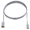 BACHMANN Kaltgeräteverlängerung H05VV-F 3G1,0mm², C14 / C13, grau, 2 m