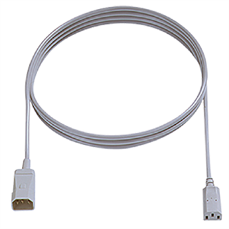 BACHMANN Kaltgeräteverlängerung H05VV-F 3G1,0mm², C14 / C13, grau, 2 m-Beschreibung lesen