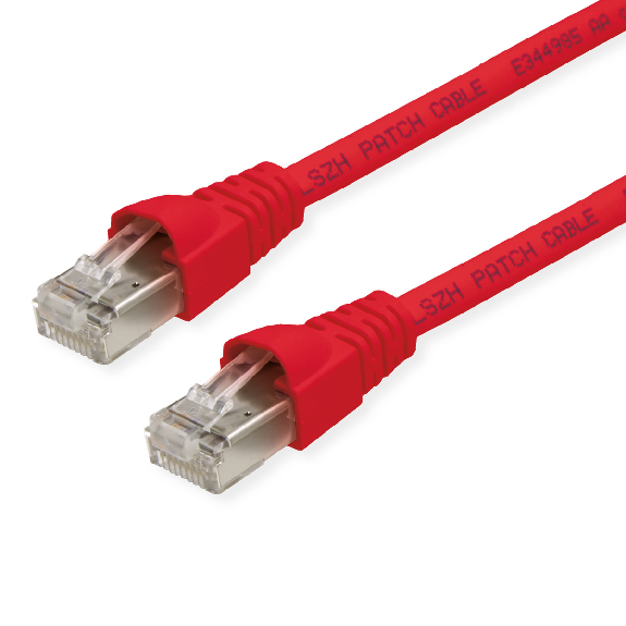 Cordon S/FTP, Cat.6A, LSOH, rouge, 4,5 m Cordon S/FTP, Cat.6A, LSOH, rouge, 4,5 m-Lire la description