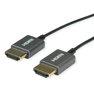 8K HDMI Ultra HD Kabel mit Ethernet, ST/ST, ultra-slim, koaxial, schwarz, 1,5 m-Beschreibung lesen